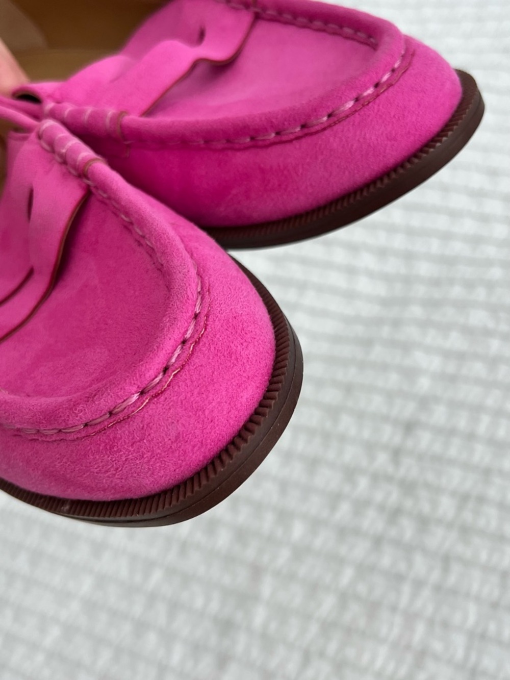 J. Crew Fuchsia Suede Penny Loafers - Picture 6 of 6
